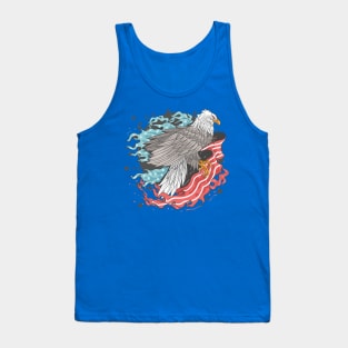 eagle USA flag fire Tank Top